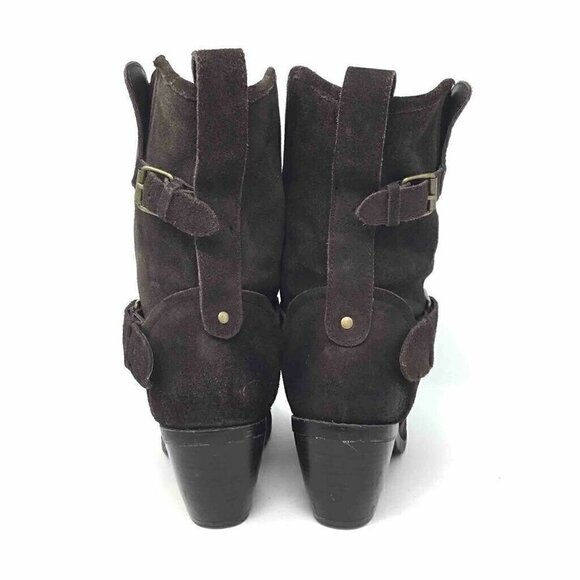Dolce Vita Riding Boots Brown Leather Buckle Cuban Heel 8 - Picture 5 of 8